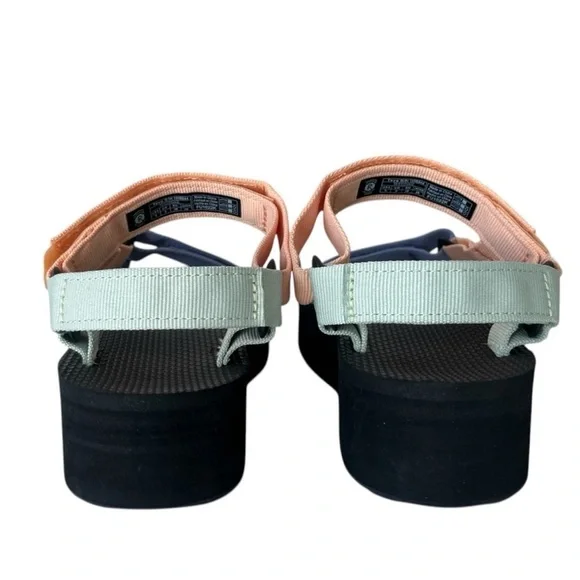 Free People Teva Flatform Platform Universal Light Weight Colorblock Sandals New - Picture 9 of 16